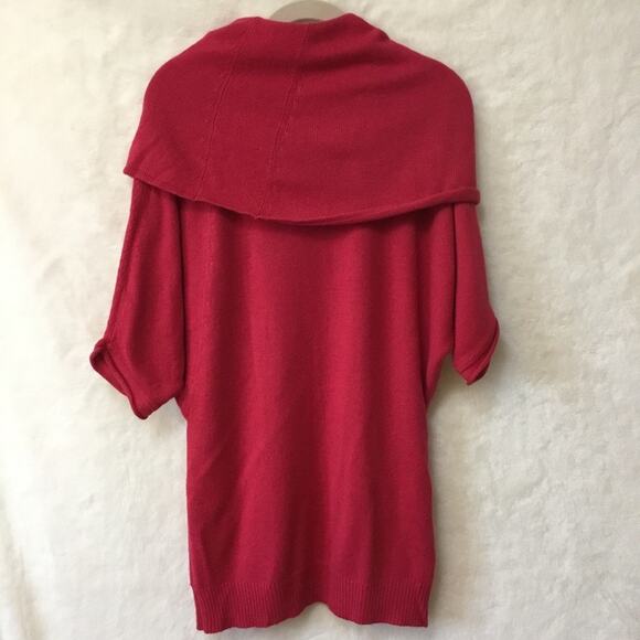 BCBGMaxAzria Red Quarter Sleeve Cowl Neck Sweater - Picture 7 of 11